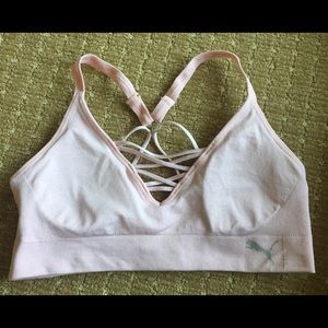 excellent condition pink Puma sports bra small